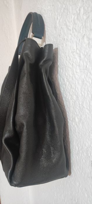 Дамска чанта, нова, голяма,  кожа,  цвят графит