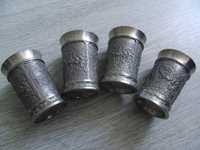 оф.7452 комплект 4 броя стари малки метални чашки - REIN ZINN
