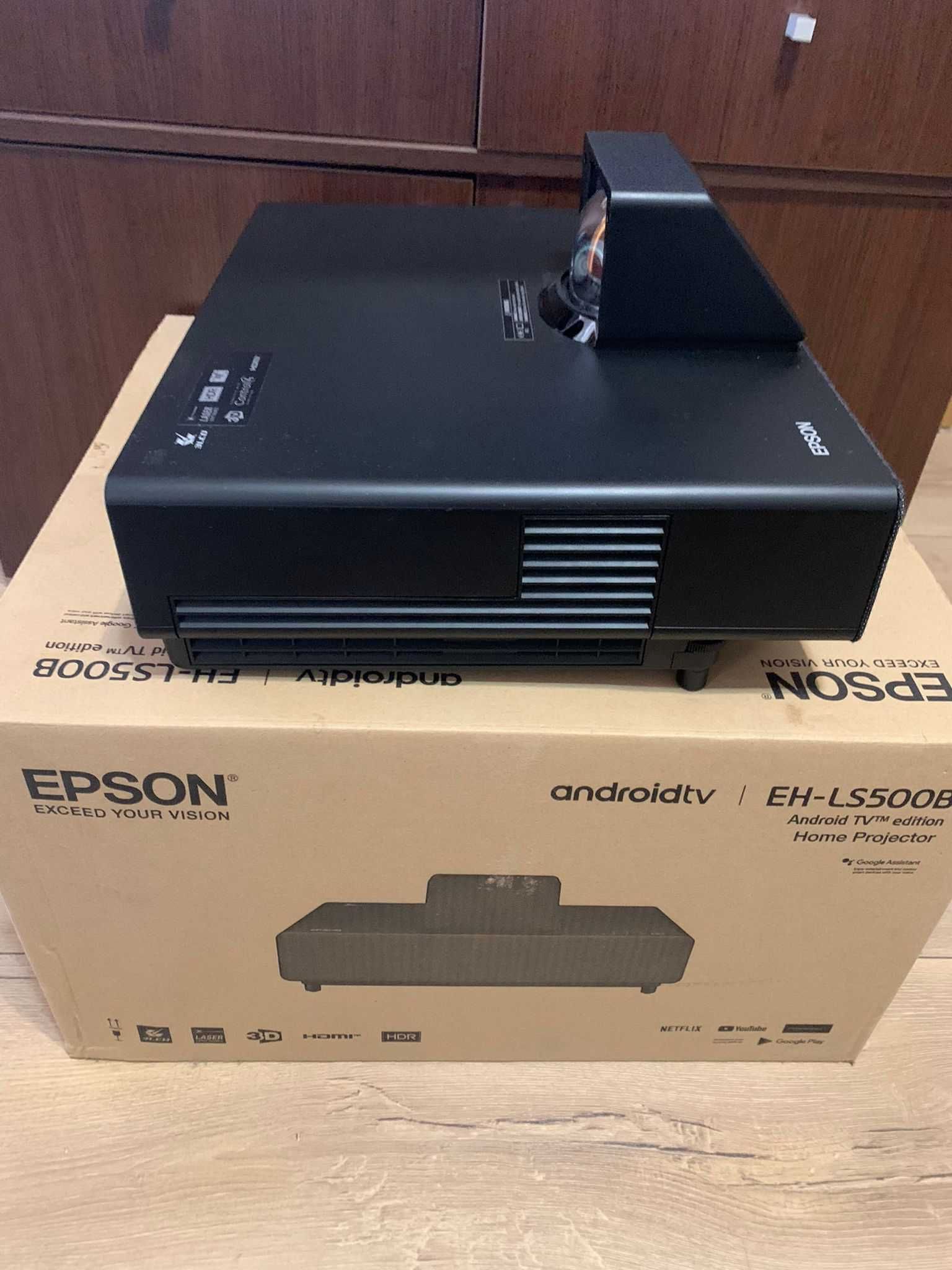 Videoproiector EPSON EH-LS500B, Ultra Short Throw, Android, 4K
