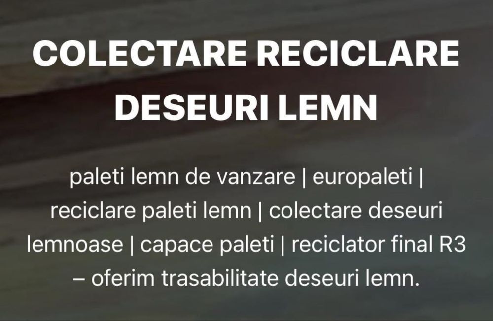 Vand paleti de lemn eur si non eur