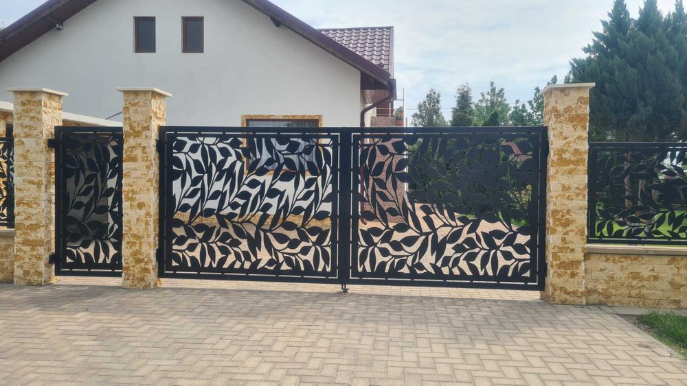 Garduri porti fier forjat teava jaluzea taiate laser mobilier gradina