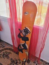 Placa snowboard cu legaturi si boots