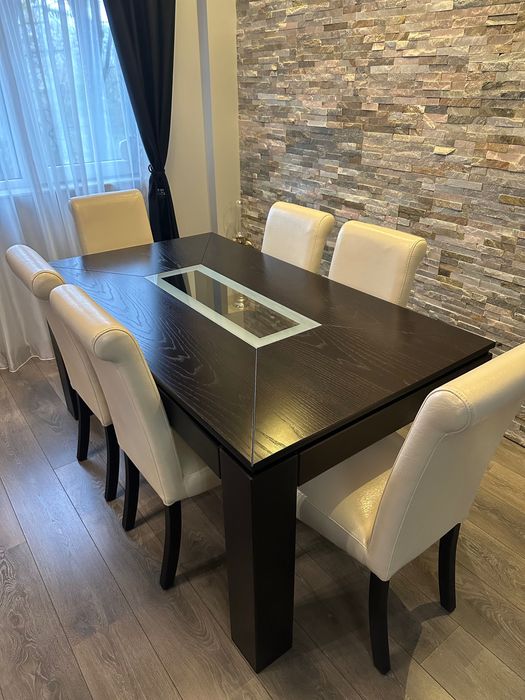 Трапезарна и холна маси с 6 бр. столове