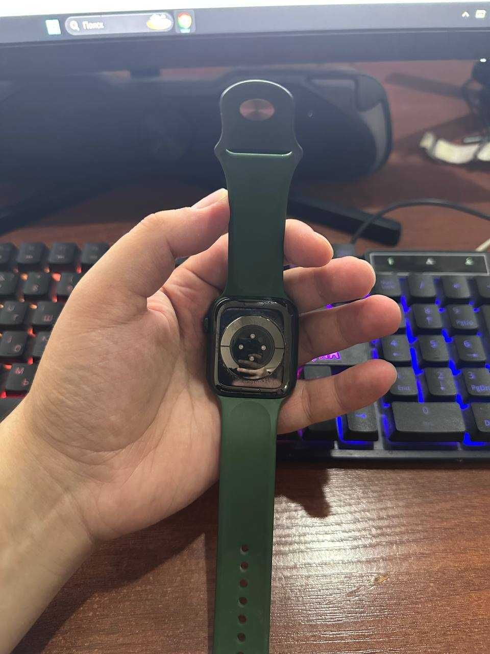 Apple Watch 7 green 45 mm ORIGINAL СРОЧНО или ОБМЕН на КОМПЬЮТЕР ! ПК