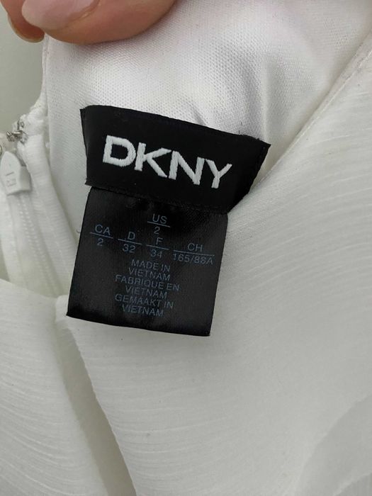 Rochie Alba, DKNY, Lunga, marimea 34/36, stil Zara/mango