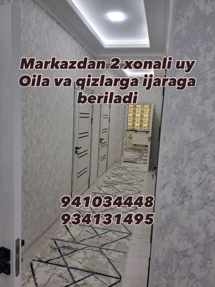 2 xonali uy oila va talabalarga ijaraga beriladi