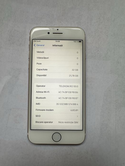 Iphone 7 in stare foarte buna fara cont si liber de retea.