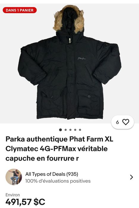 Geacă Parka Puf natural Phat Farm XXXL