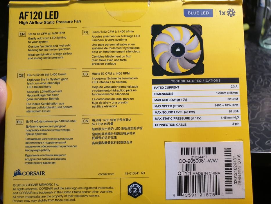 Ventilator / Cooler CORSAIR, AFI 120 High Airflow