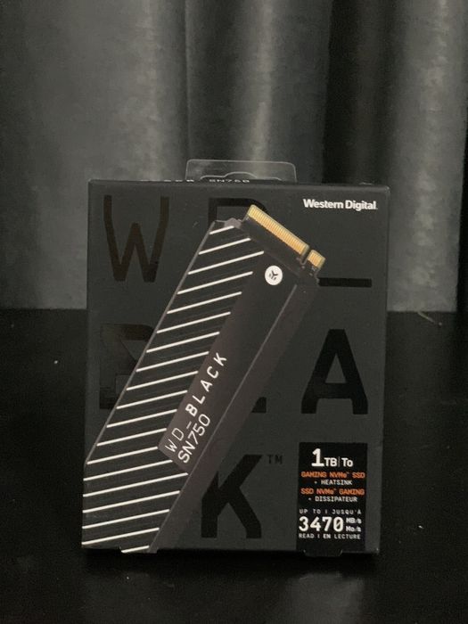 SIGILAT SSD M.2 NVMe WD Black SN750 1TB 3470 MBps/3000 MBp cu Radiator