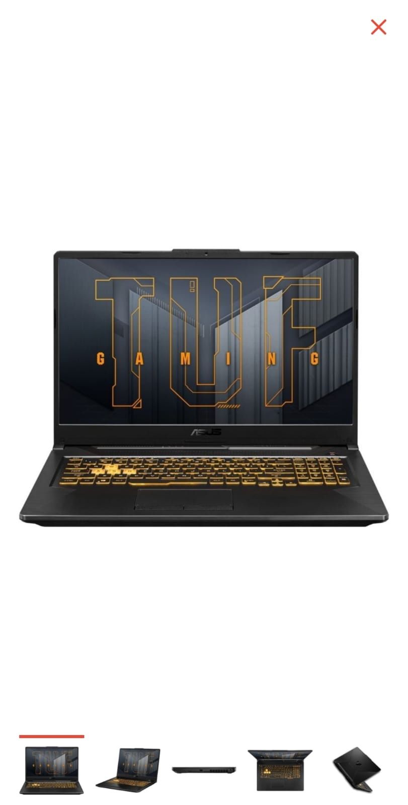 Ноутбук от производителя ASUS TUF