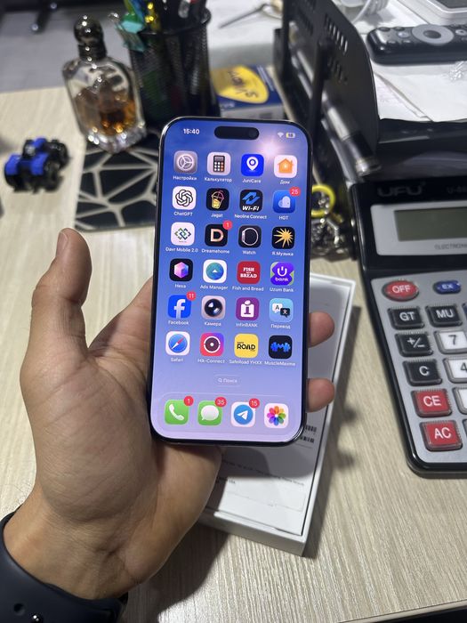 iPhone 16 pro, 93%, 256gb, Silver, Korobka bor