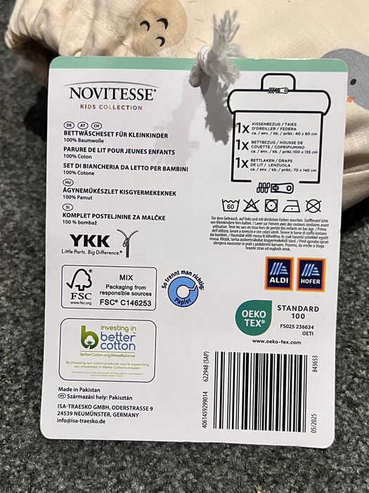 Lenjerie de pat bumbac 100% pentru copii Novitesse