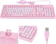 tastatura roz copii