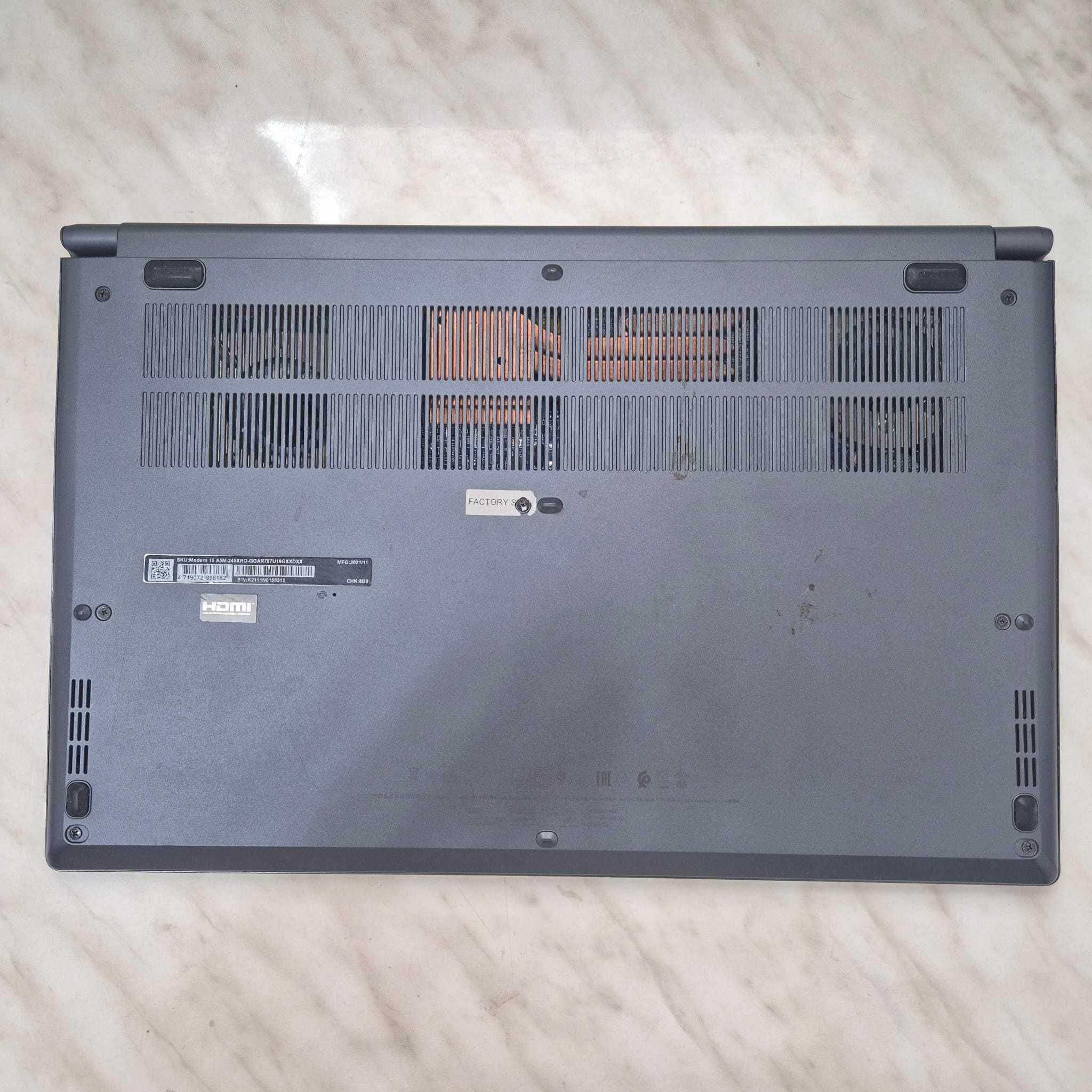 Laptop MSI Modern 15 A5M AMD RYZEN 7 5700V 16GB RAM 1TB SSD RAM