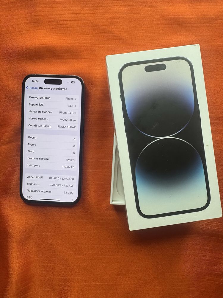 iPhone 14 Pro 128 Gb Black Akk: 90% Kelwamiz