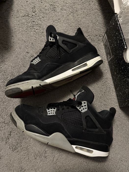 Jordan 4 Black Canvas 44.5