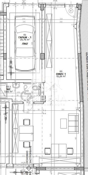 Продава се Офис в Варна, Лятно кино Тракия - 78 кв.м за 1513 €/кв.м - Снимка #2