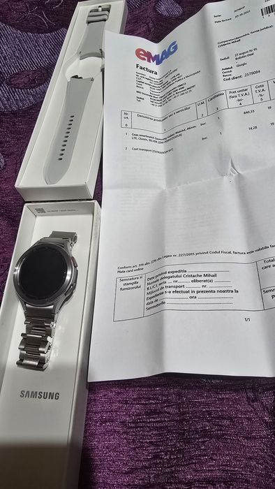 Ceas smart Samsung Galaxy Watch4, 46mm, LTE, , garantie 03.11.2026
