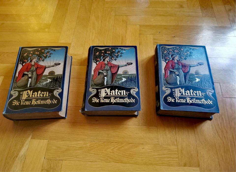 Медицински книги учебници Немски Platen Die Neue Heilmethode 3 тома