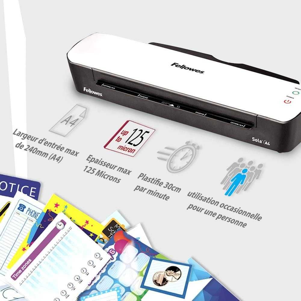 Машина за ламиниране Fellowes Sola A4, 125 микрона