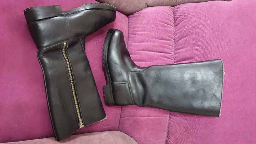 Cizme dans joc popular folclor piele blana de miel de la JURA marime42