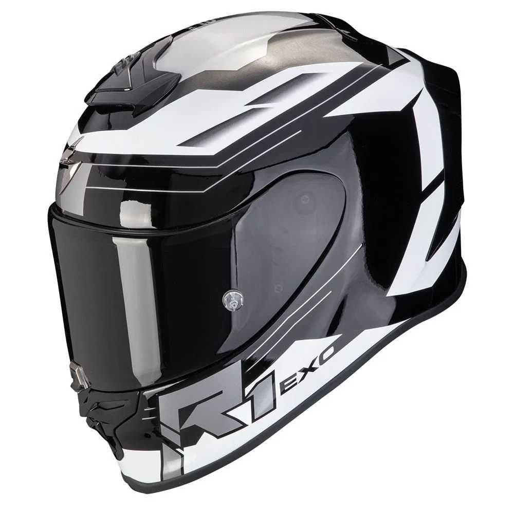 Мото Каска SCORPION EXO-R1 EVO AIR BLAZE Blue-White XS 53-54см