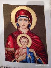 Света Богородица с младенеца -гоблен