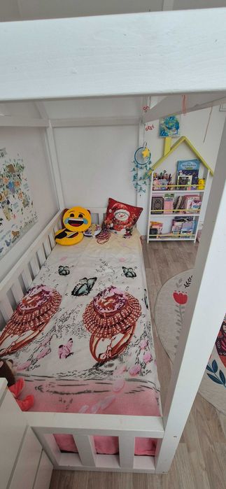 Pat casuta 90×200 + saltea