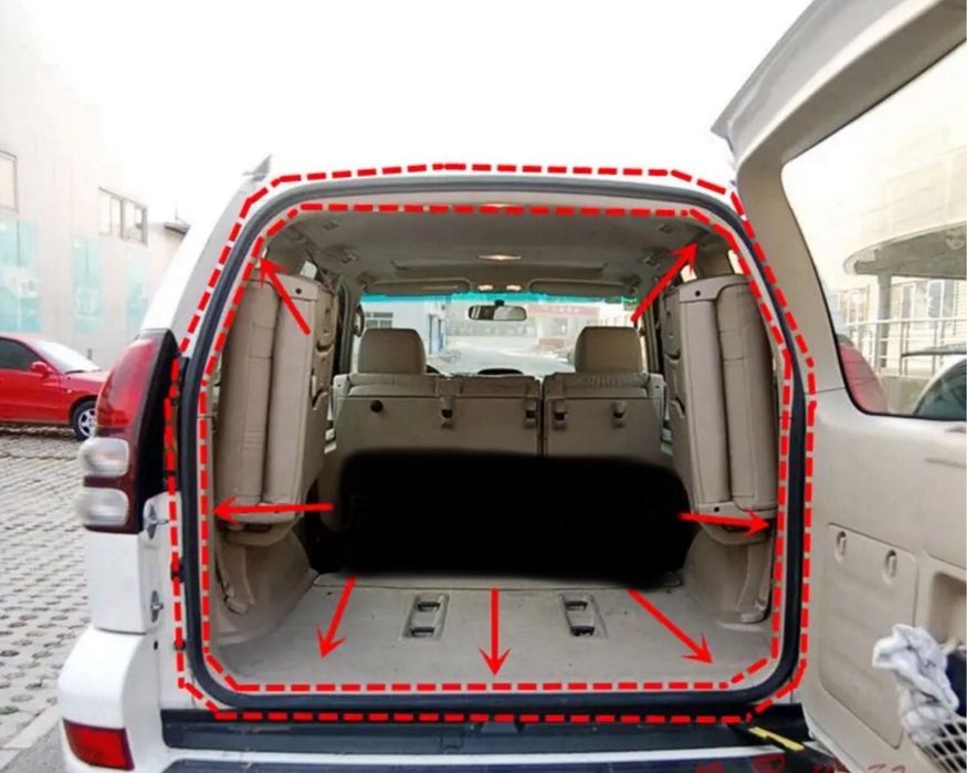 Уплотнительная резинка на крышку багажника Тойота Прадо 120 gx470