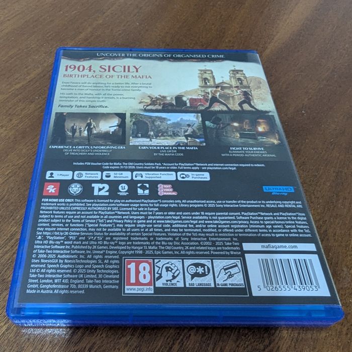 Mafia the old country PS5