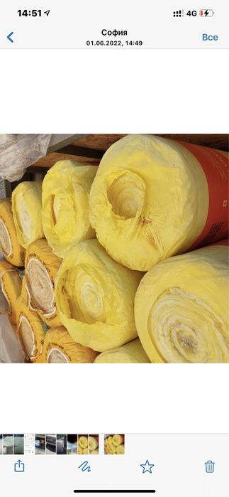 Стекловата с фольгой