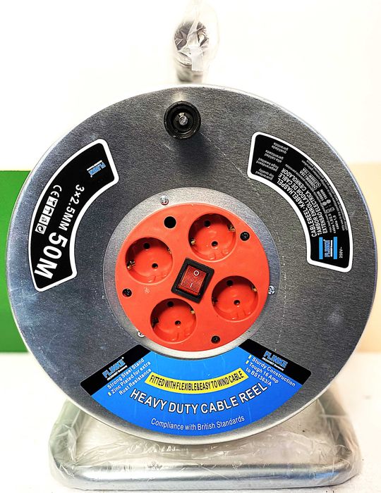 Rola metalica 50m, 4 prize, cadru robust