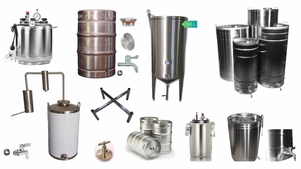Butoi inox alimentar pentru vin 300 litri cu robinet