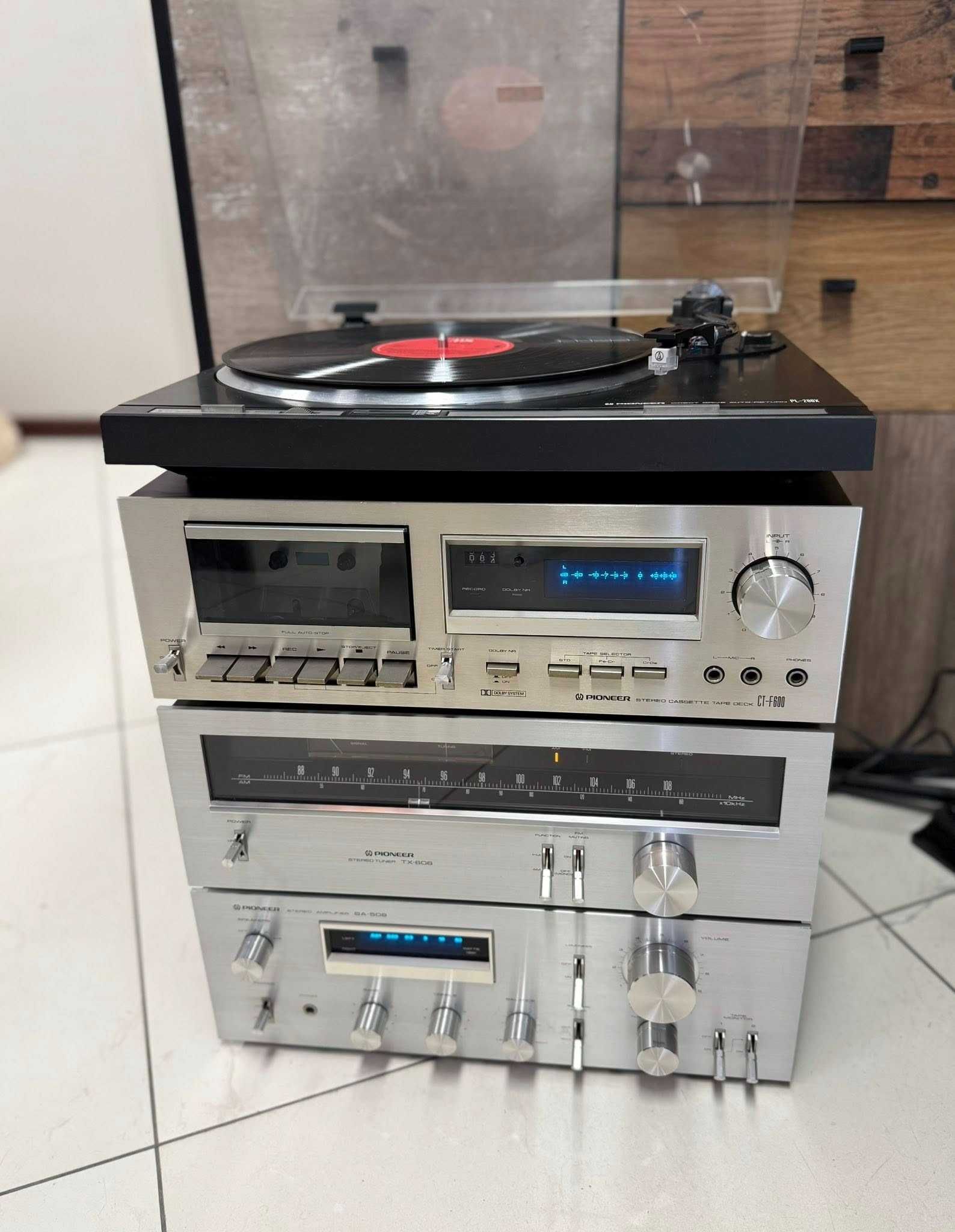 Ретро аудио система сет PIONEER - усилвател, дек, тунер и грамофон