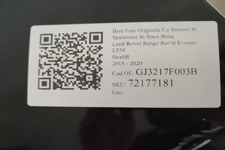 Bara Fata Originala Cu Senzori Si Spalatoare In Stare Buna Land Rover