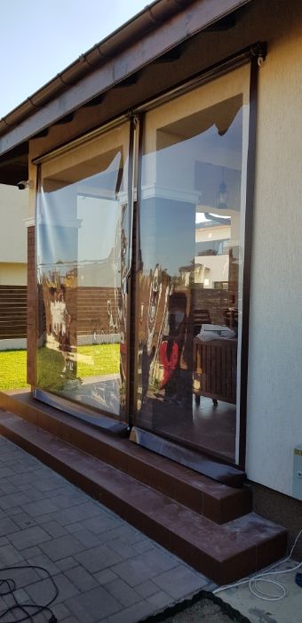 Inchideri Terase, Foisoare cu folie CRISTAL (PVC) tratata anti UV