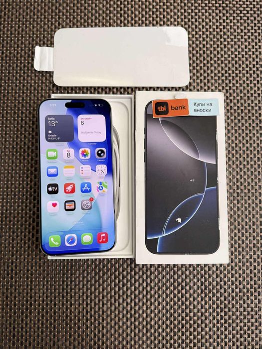 НОВ! 1TB! Iphone 16PRO MAX Лизинг от 88лв/м White titanium Гаранция!