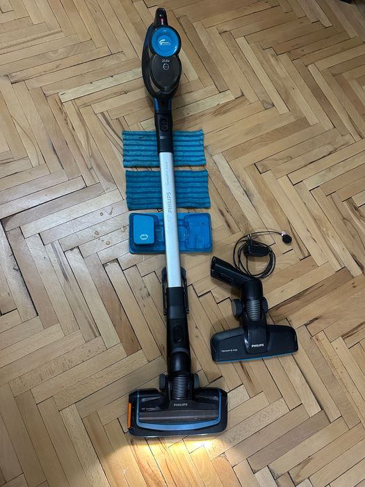Philips SpeedPro Aqua Безкабелна вертикална прахосмукачк