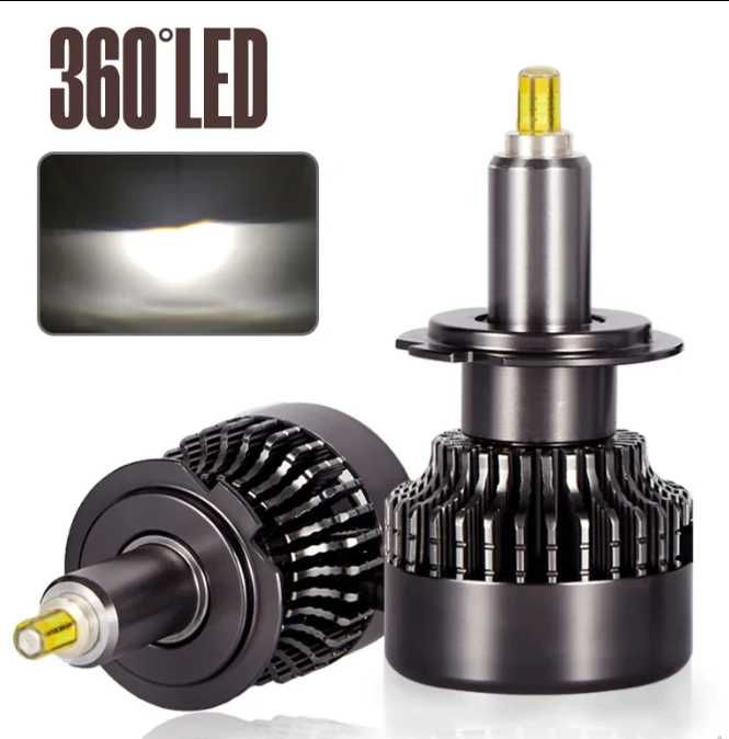 Лед крушки за фарове –Turbo Led H11 Canbus 360° ВИСОК клас CANBUS,/80W