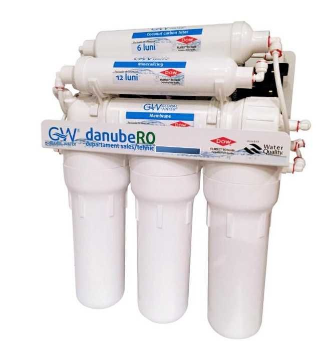 Sistem purificare apă DanubeRO: Osmoză inversă cu remineralizare+pompă
