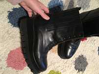 Botine / cizme din piele cu platforma 39