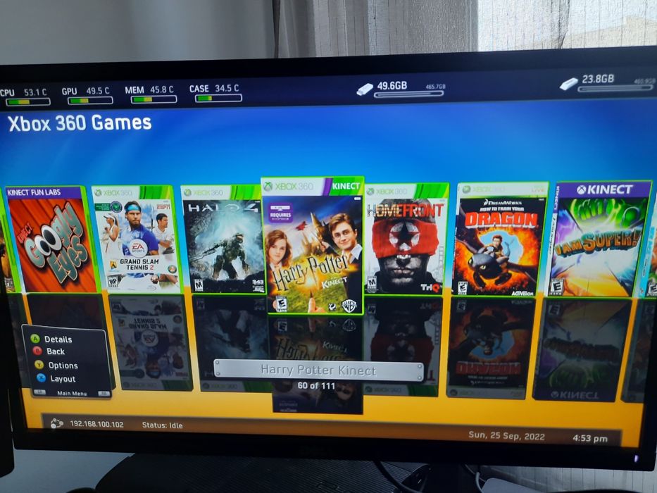 Xbox 360 S MODAT RGH cu KINEKT , hdd de 500 GB și 100 de jocuri