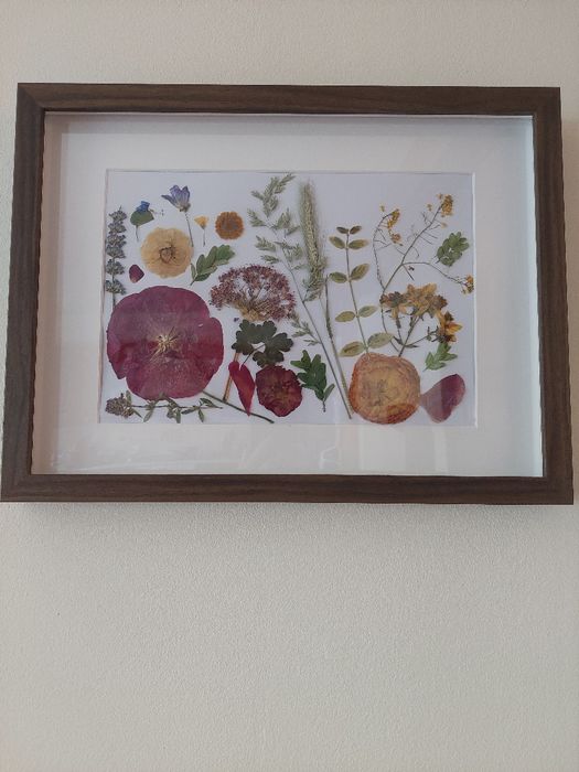 Tablou cu flori presate