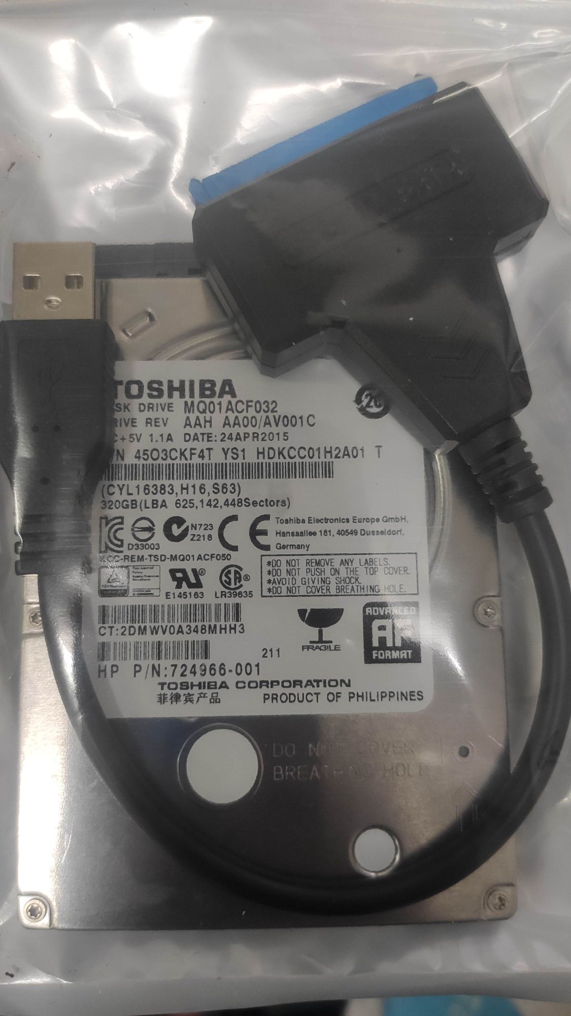 Hdd Seagate 500gb cu adaptor usb data 3.0