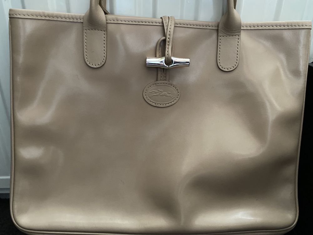 Geanta originala Longchamp Roseau piele