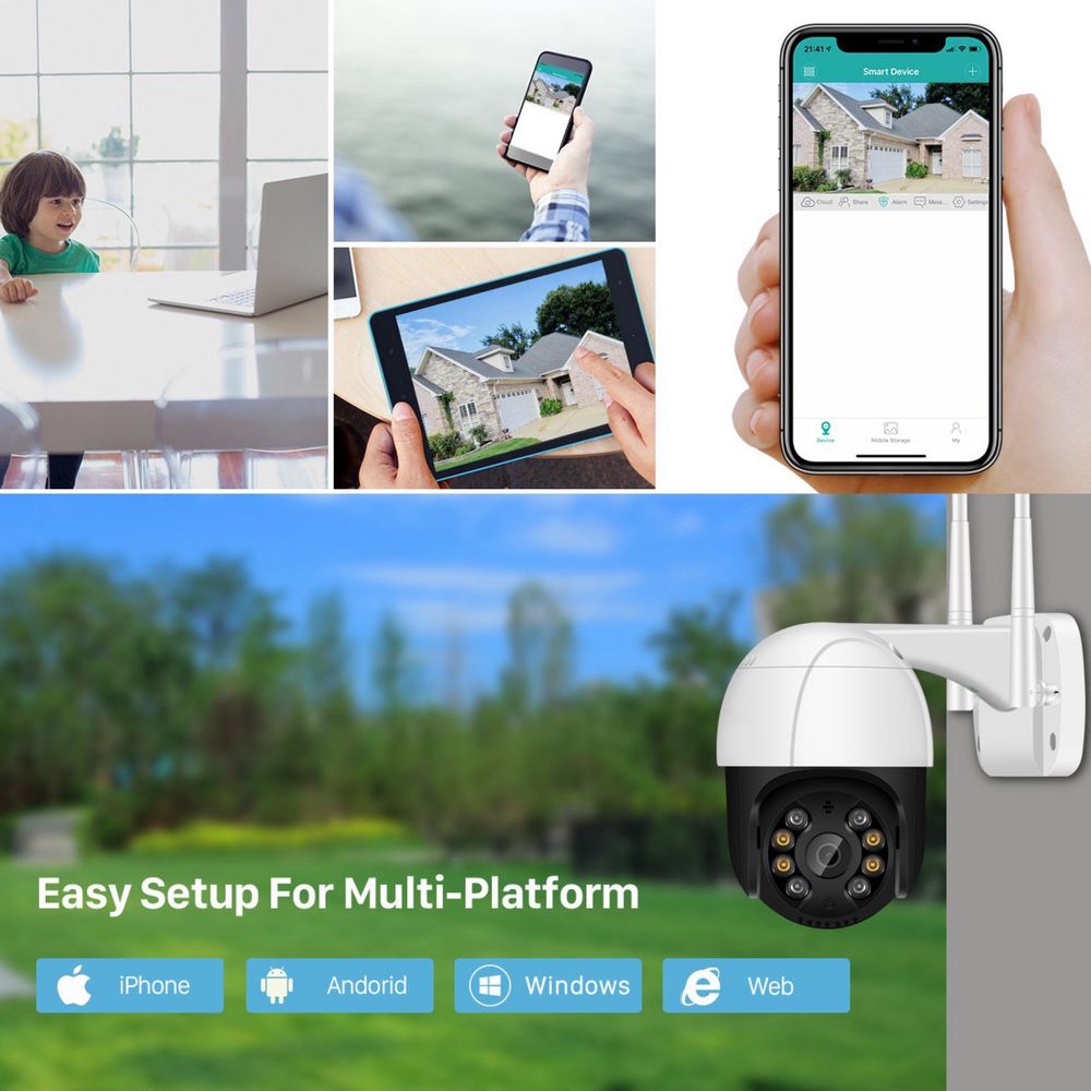 Wifi kamera 360 градусов 4 МР WiFi уличная  PTZ camera