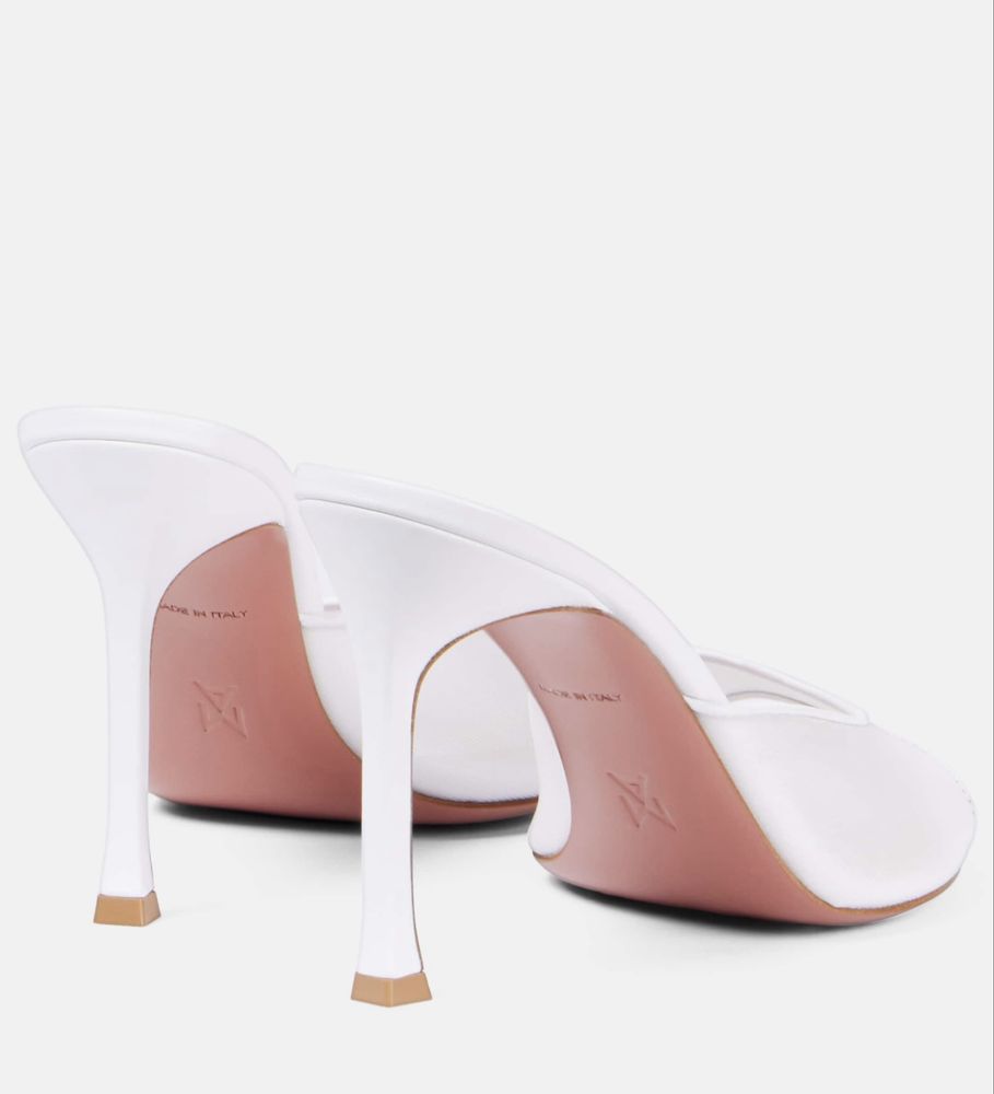 Обувки Amina Muaddi Alexa Mesh Slipper 95 White Mesh Оригинални