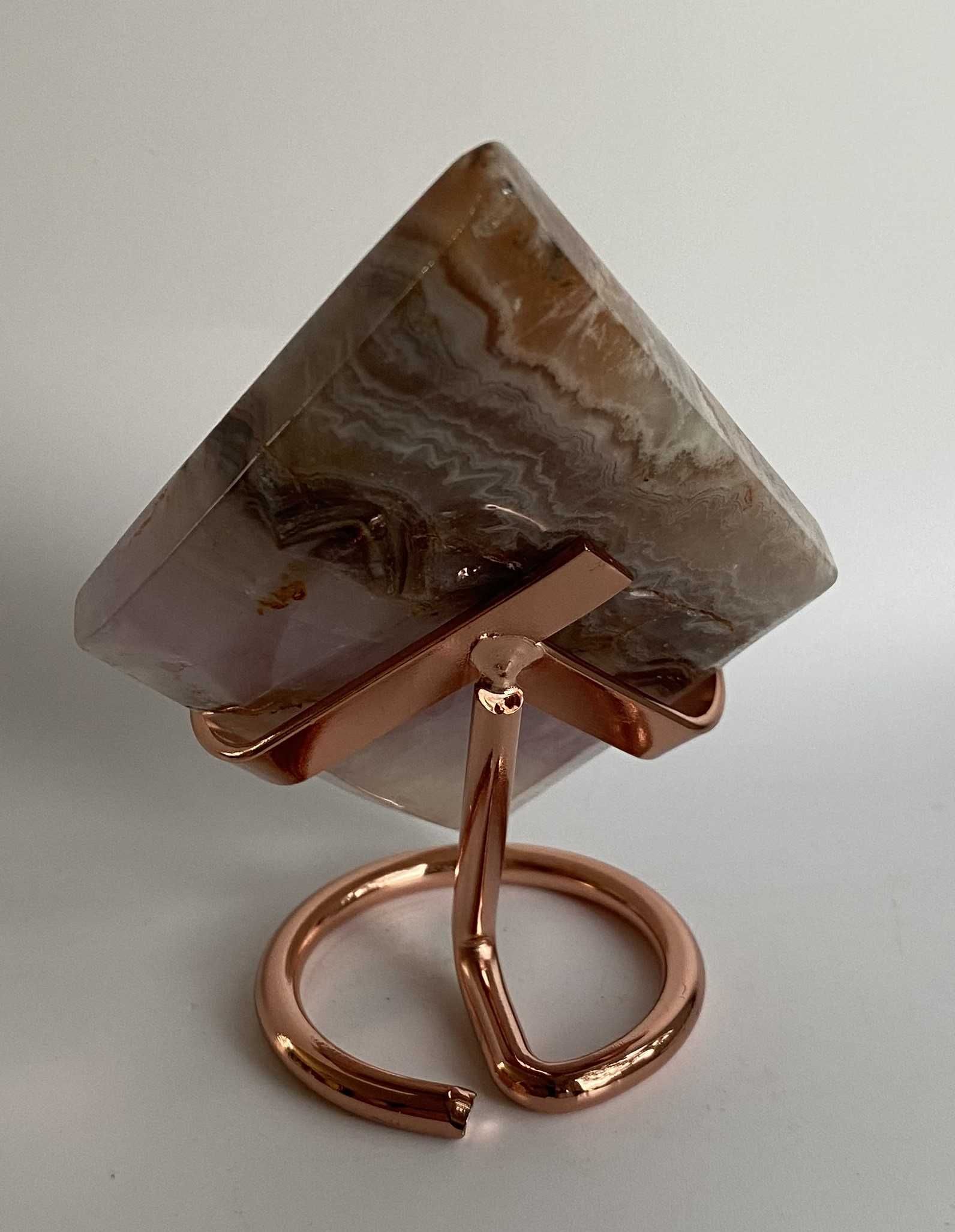 Cristale/Minerale-Simbiot Agata/Ametist-romb din piatra semipretioasa