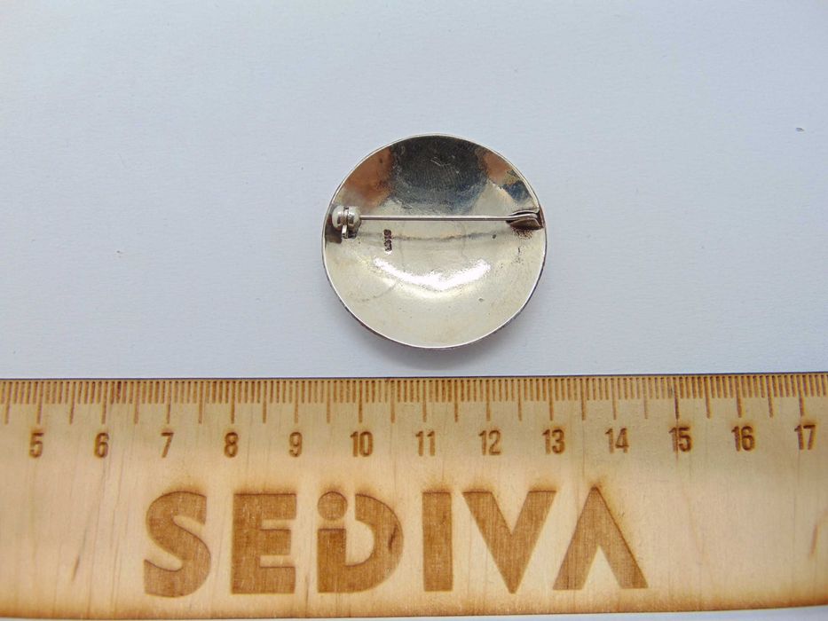 Brosa din argint cu email